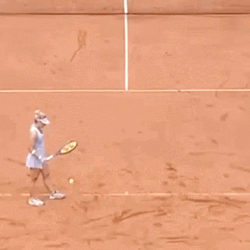 a tennis player in the middle of a match
