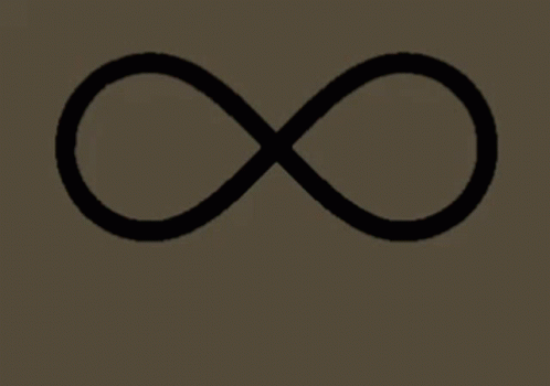 an image of a infinite sign, on a grey background