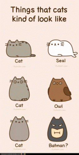 a set of six cats with different colors
