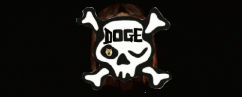 a skull with the word dodge over it