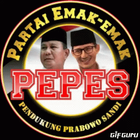 a sign advertising pepes with two men wearing hats