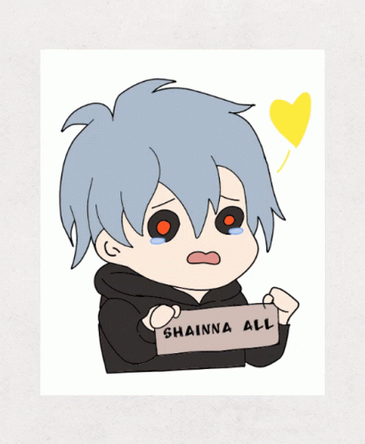 a person is holding up a sticker that says shanna all