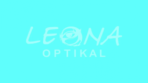 the word leona optical is written on the back of a black and white po