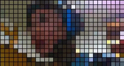this is a cross - hatch po of multiple colored squares