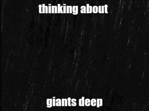 this is a picture of two images that say think about giants deep