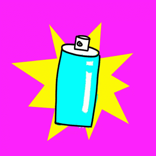 a yellow flask with a white top in the air