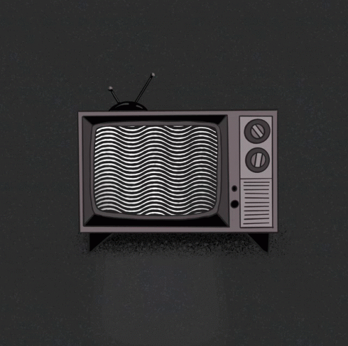 an old television set that is displaying waves on it