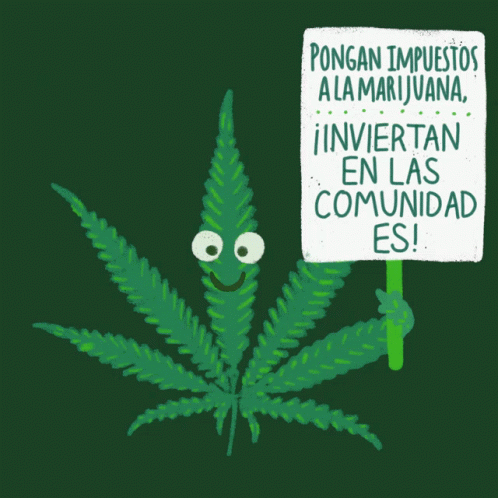 a marijuana sign with an emo face and the words, pon namjajutsudos a lamamajuna, in front of a green background is a yellow, while a