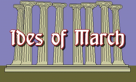 a pink background with the words ides of march
