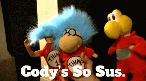 two sesame street characters wearing blue and yellow wigs