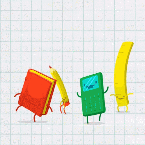 some weird colored characters with an electronic device