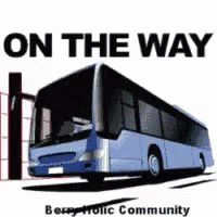 the logo for the bus on the way