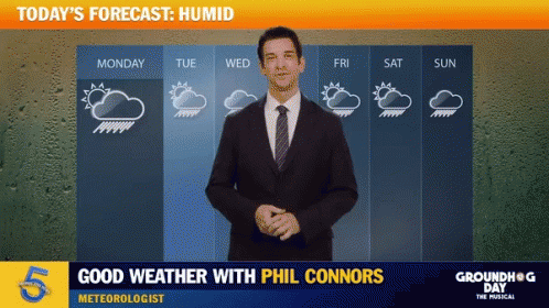 an image of a newscast showing the weather