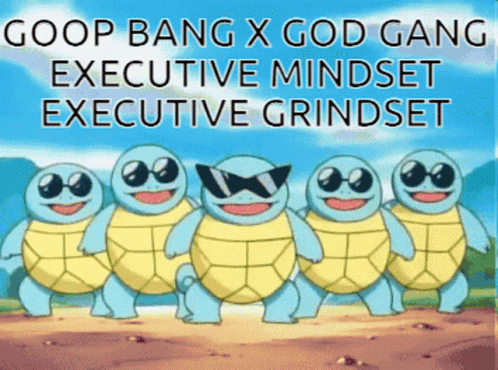 the words go bang's god gang executive minds