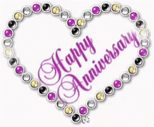happy anniversary hearts on a white background