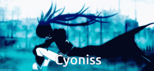 a woman is sitting on a bench, with a text below her that says cyoniss