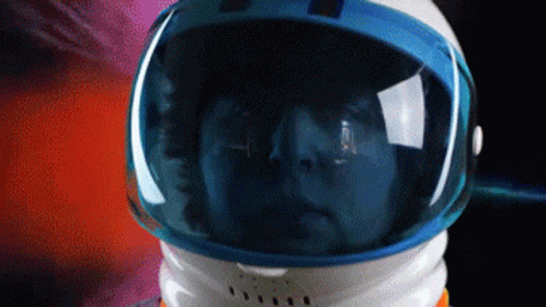 an astronaut looks surprised in this image