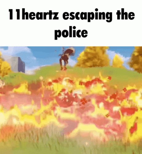 an illustrated poster with text i heartz escaping the police