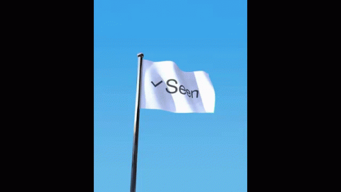 a white flag with the words san written on it