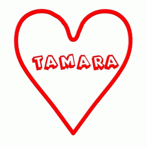 a picture of a large heart that says tamara