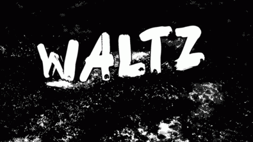 the word walltz written in white on black background