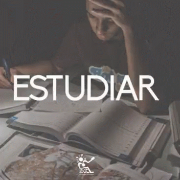 a person is looking at an open book that has the word estudiar