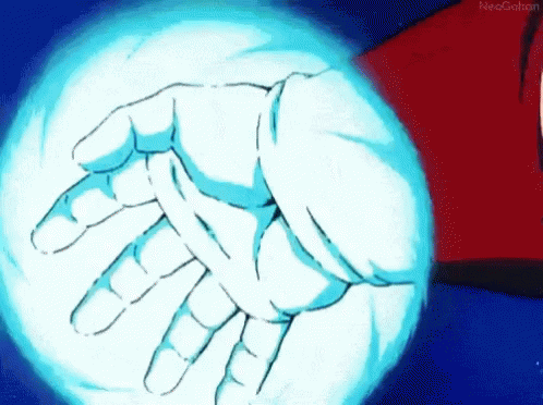 an anime shows the hand holding an item