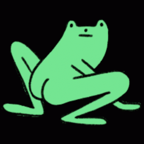 a frog that is sitting down in the dark