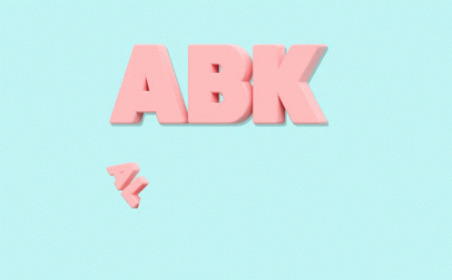 the letters abk and a computer mouse are sitting on a yellow background