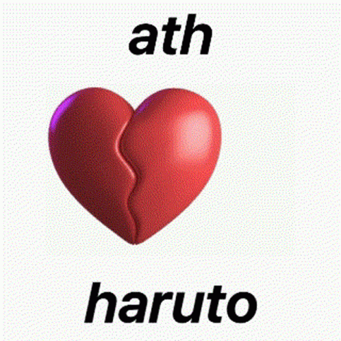 the words ath and haruto are broken into halves