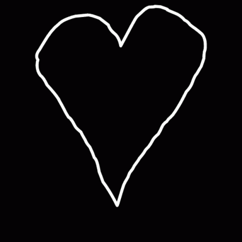 the outline of a heart with the word love written across it