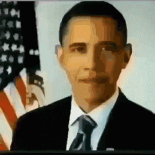 the image of president obama is featured in a blurry po