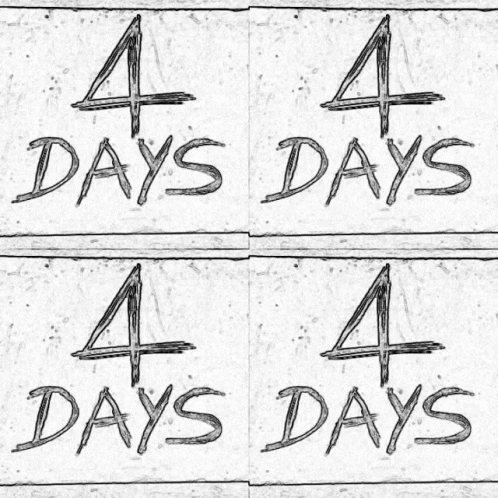 four drawings that include the number 4, four days and the last four minutes
