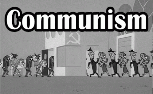 a cartoon with the words communism on it