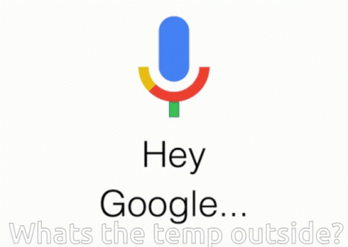 a logo for an app with the words hey google