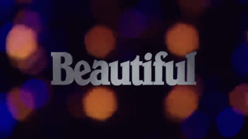 a blurry po with the word beautiful above it