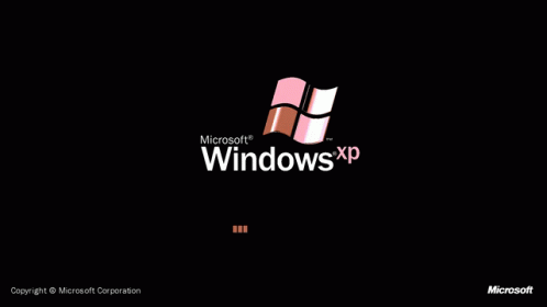a dark background that is a windows xp logo