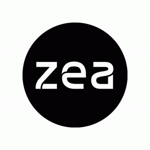 a black and white logo with the word zer written in a white circle