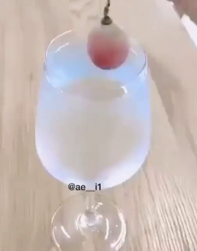 the drink is being served on the table