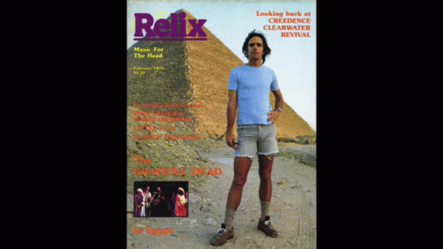 a magazine featuring a young man wearing shorts