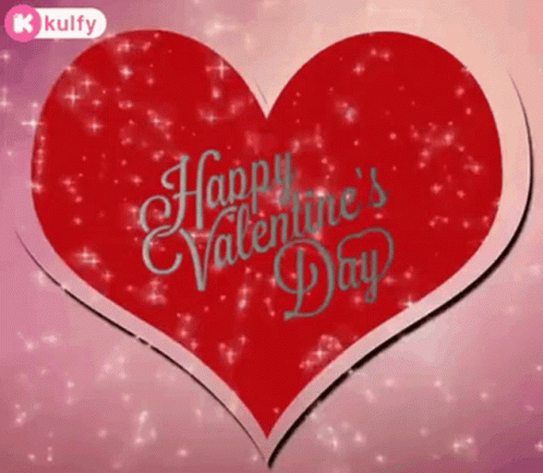 the text reads happy valentine's day written in blue on a purple background