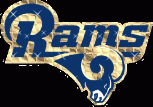 the rams logo, on a black background