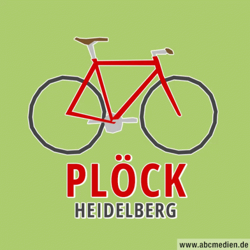 a bicycle is shown with the words, block heidelbeg
