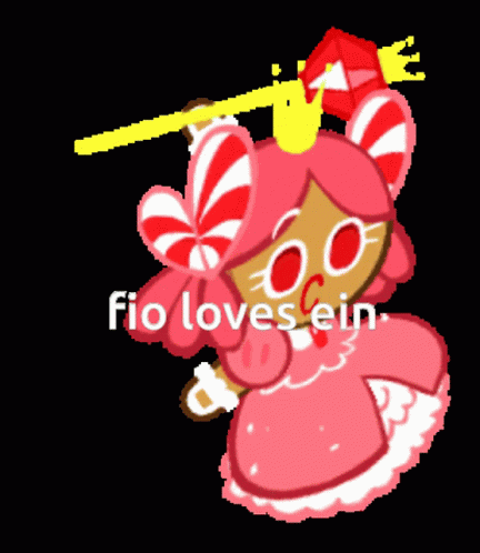 a sticker with the words fio loves finn