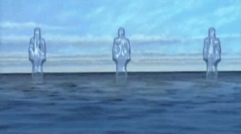 there are no people walking and one is standing in the water