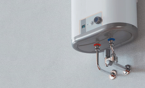 an image of water heater on a wall