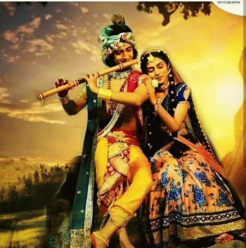 an image of man and woman dressed in indian attire