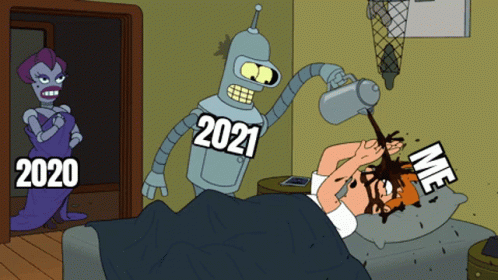 cartoon character with funny image and the year 2021 and why