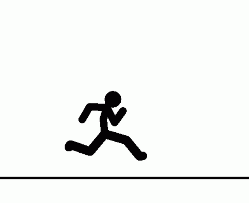 a man that is running across a street