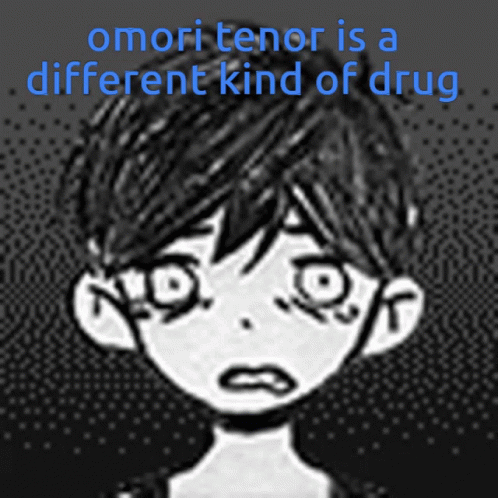 a boy in black and white has the words omoritenor is a different kind of drug